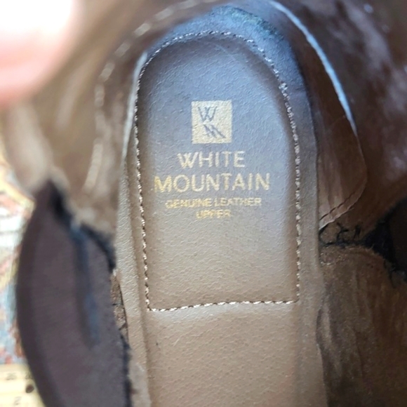 White Mountain Womens Leather/ Suede Upper /Ankle Boots/ Pull On/ Size 9.5 - Picture 8 of 9